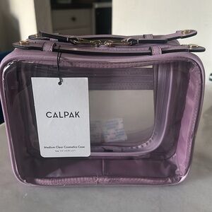 Calpak Medium Clear Cosmetics Case NWT - Lavender
